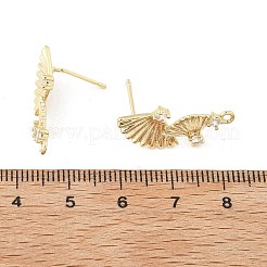 Латунные серьги-гвоздики из циркония&nbsp;LS-KK-K371-44G
