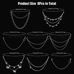 8 шт. 8-х стильная железная цепочка для брюк&nbsp;AJEW-CA0004-10