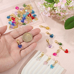 40 шт. 10 стиля романтических идей ко Дню святого Валентина стеклянные подвески украшения&nbsp;HJEW-MA00041