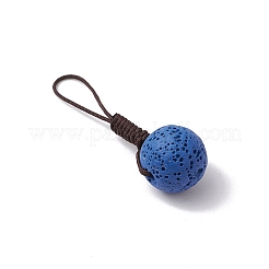 Круглые подвесные украшения из натуральной лавы&nbsp;PALLOY-JF03446