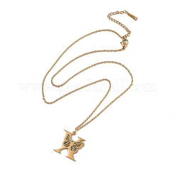 Ожерелья из нержавеющей стали 201 с вакуумным покрытием pvd NJEW-R267-01X-G