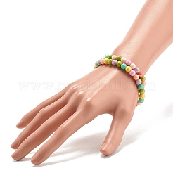 Conjunto de pulseras elásticas con cuentas de jade natural&nbsp;BJEW-JB07789