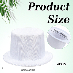 Runde Fascinator-Hutbasis aus Eva-Polyester-Stoff für Puppen&nbsp;DIY-WH0591-368A