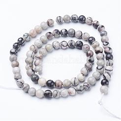 15 дюйм черного шелкового камня / пряди чистого камня GSR4mmC137