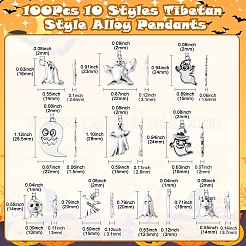 100шт 10 стиля подвески из сплава в тибетском стиле&nbsp;FIND-CJ0002-22