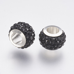 304 Edelstahl-Europäische Perlen&nbsp;CPDL-E045-A07