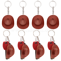 DIY-Sets zur Herstellung von Schlüsselanhängern mit Cowboyhut-Anhänger aus Kunststoff&nbsp;DIY-BM0001-33A