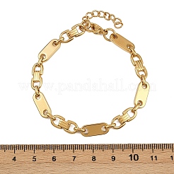 Браслеты-цепочки из нержавеющей стали 304 для женщин и мужчин BJEW-Z143-28G