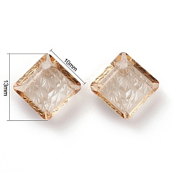 Geprägte Glas Strass Anhänger&nbsp;GLAA-J101-03A-001GS