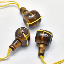 Натуральный тигр глаз 3 дыра гуру бисер G-K208-02-A-14