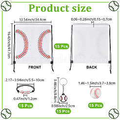 15 Stück Acryl-Perlenarmband im Sport-Design für Damen und Herren&nbsp;BJEW-JOY0001-08