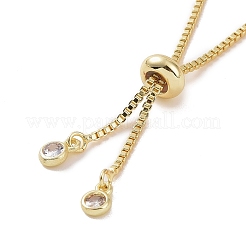 Collier pendentif snanke zircone cubique avec chaînes de tasse&nbsp;NJEW-P276-01G