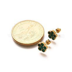 Серьги-гвоздики из нержавеющей стали 304 с ионным покрытием (IP) EJEW-A118-09G-02