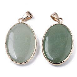 Pendenti avventurina verde naturale&nbsp;G-N326-31B
