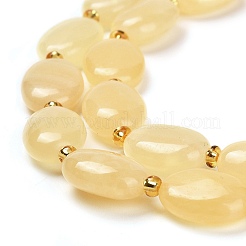 Chapelets de perles en jade jaune naturel&nbsp;G-H005-A05-02