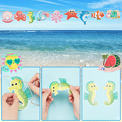 Кулон с морским животным на тему океана HJEW-WH0042-85