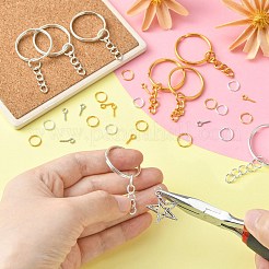 20 шт. 2 цвета железные брелоки для ключей PALLOY-CJ0002-65