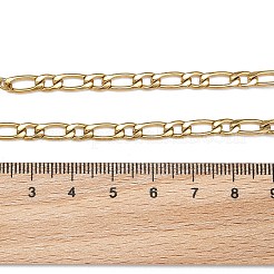 Ионное покрытие(ip) 304 нержавеющая сталь figaro цепочка браслеты BJEW-I274-03G