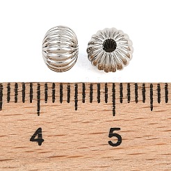 真鍮ビーズ  段ボール  ラックめっき  長持ちメッキ  鉛フリー＆カドミウムフリー  プラチナ  6x4.5mm  穴：1.6mm&nbsp;KK-CBA78C7-49D-P