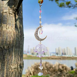 6 комплект двухцветных прозрачных стеклянных колпачков для бусин&nbsp;GLAA-BY0001-06