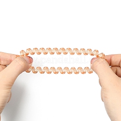 ぐるぐるスプリングゴムヘアゴム  ポニーテールホルダー  ミックスカラー  35~39x9~12mm&nbsp;X-OHAR-Q044-39