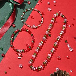 150 г стеклянные бусины с рождественской тематикой GLAA-YWC0004-05