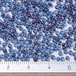 MIYUKIラウンドロカイユビーズ  日本製シードビーズ  11/0  （rr346)マット透明オリーブab  2x1.3mm  穴：0.8mm  約50000個/ポンド&nbsp;SEED-G007-RR0346