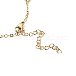 Ionenbeschichtung (IP) 304 Edelstahl Bowknot Gliederkette Halskette&nbsp;NJEW-K249-07G