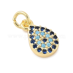 Ottone micro spianare pendenti zirconi&nbsp;X-KK-U056-09G