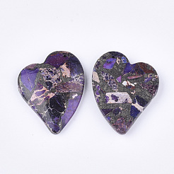 Синтетическая золотая линия регалит / имперская яшма / подвески из яшмы с морскими осадками&nbsp;G-S329-052B