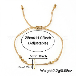 Braccialetti regolabili in acciaio inossidabile 304 con maglie incrociate laterali&nbsp;HK4734