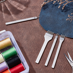 4 шт. 4 стиля наборы для самостоятельного шитья и шитья изделий из кожи AJEW-UN0002-46