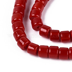 Cuentas opacas de color sólido cuentas de vidrio&nbsp;GLAA-N065-4x4mm-C05
