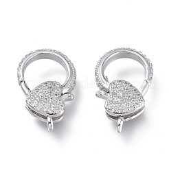 Латунный микро pave прозрачный кубический цирконий лобстер ZIRC-Q024-15P