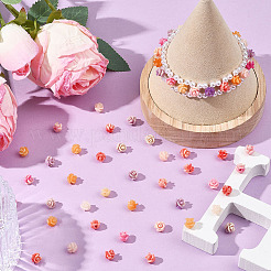 100 шт. 5-х цветные резные бусины из синтетического коралла&nbsp;CORA-SP0001-13