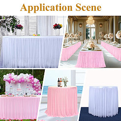 Юбка для стола из полиэстера&nbsp;AJEW-WH20019-110A