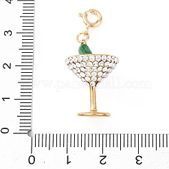 Подвесные украшения из нержавеющей стали 304 с эмалью и стразами STAS-D205-08A-G