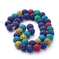 Бусы из натуральной лавы G-D053-8mm-1