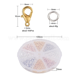160 шт. 4 цветные застежки из цинкового сплава DIY-YW0005-54