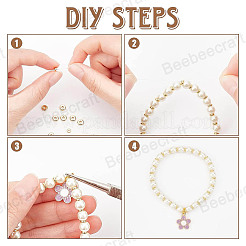 80 шт. 2-х цветные разделительные бусины из нержавеющей стали 304&nbsp;STAS-BBC0004-30