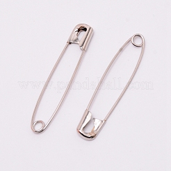 ステンレス鋼の安全ピン  ステンレス鋼色  46x9.2x3.3mm  穴：3.3mm  ピン：0.8mm  432個/箱&nbsp;STAS-WH0015-53P-04