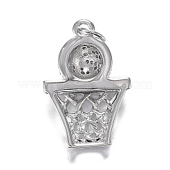 Кулоны из латуни с прозрачным фианитом ZIRC-F120-034P