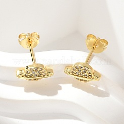 Серьги-гвоздики из циркония&nbsp;EJEW-A128-03G