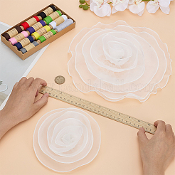 2 шт. 2 стили брошей из органзы с цветами&nbsp;JEWB-FG0001-58B