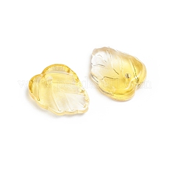 Zweifarbige transparente Glasanhänger&nbsp;X-GLAA-H016-15J