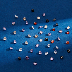 300 Stück 6 Farben Diamantform Klasse A Zirkonia Cabochons&nbsp;ZIRC-PH0001-43B-06