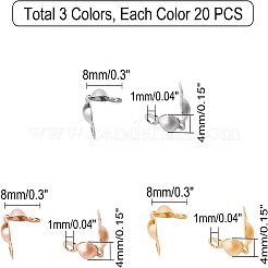 Вакуумное покрытие pvd 304 нержавеющая сталь наконечники бусин крышки узлов STAS-UN0005-87
