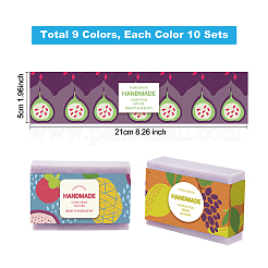 Абстрактная бирка из мыльной бумаги в фруктовом стиле DIY-WH0399-69Z