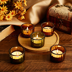 12 шт. 2-х цветные прозрачные стеклянные подсвечники DJEW-GA0001-58