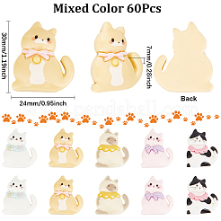 Кабошоны из смолы 60шт 6 цветов&nbsp;CRES-SC0003-01